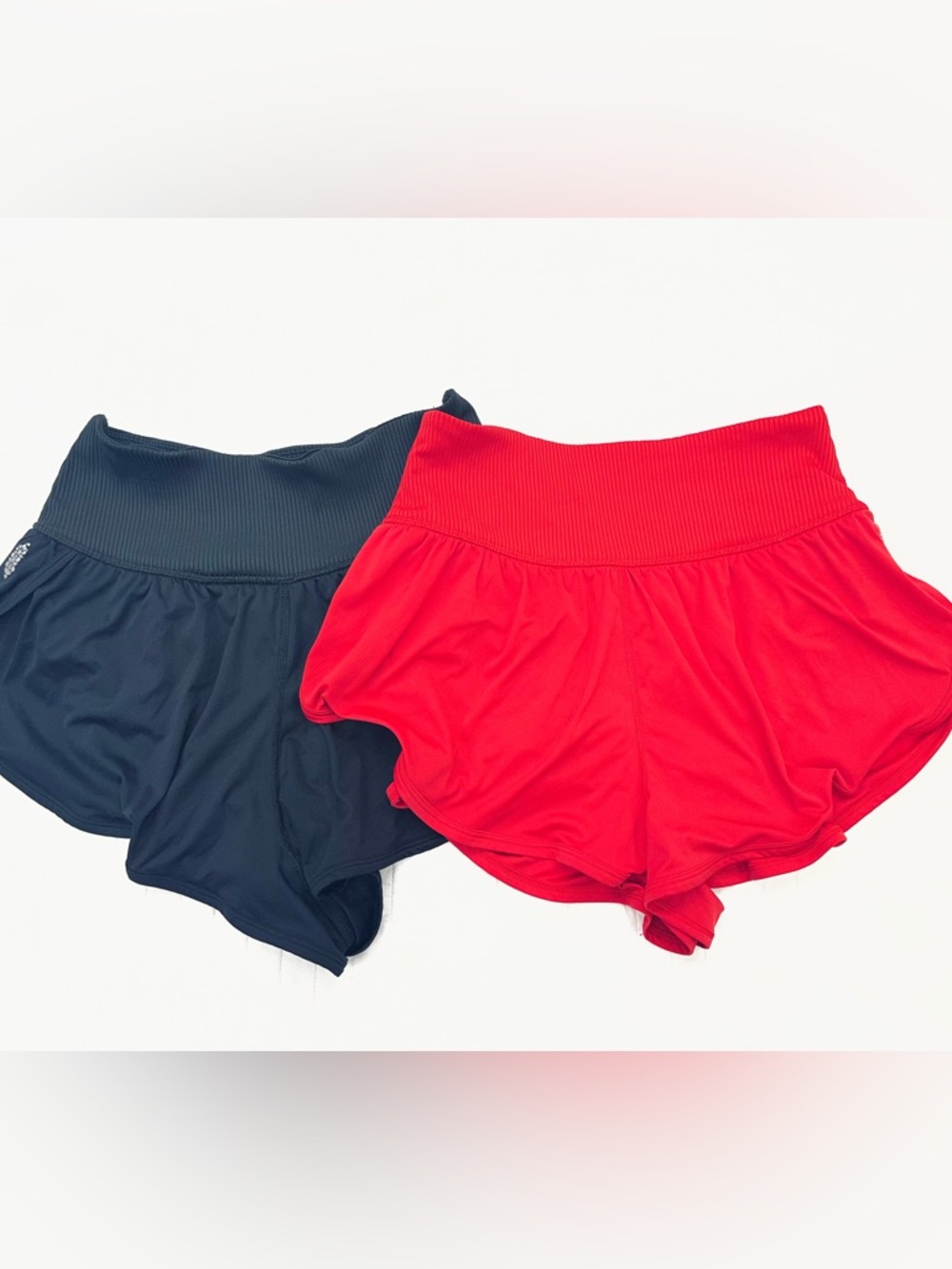 Free People Game Time shorts bundle of two, red and black, size medium